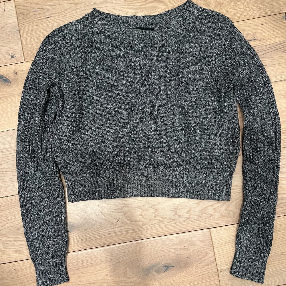 Banana Republic Grey Cropped Sweater